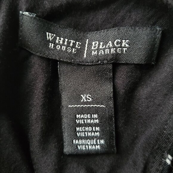 White House Black Market Tie Front BW Chevron Striped Sleeveless Maxi Dress XS - Picture 9 of 16